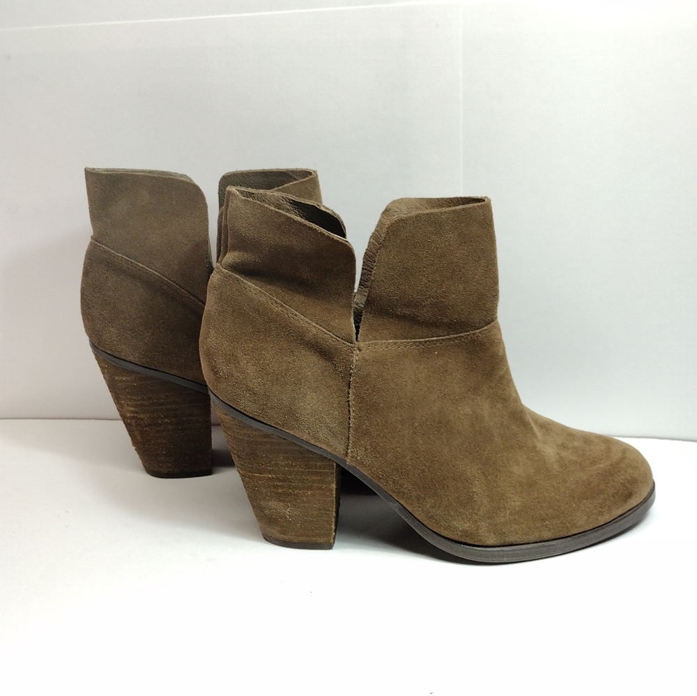 Vince Camuto Von Helyn Bootie l Brown l Leather Ankle Boot l Size 9 M - Picture 4 of 12